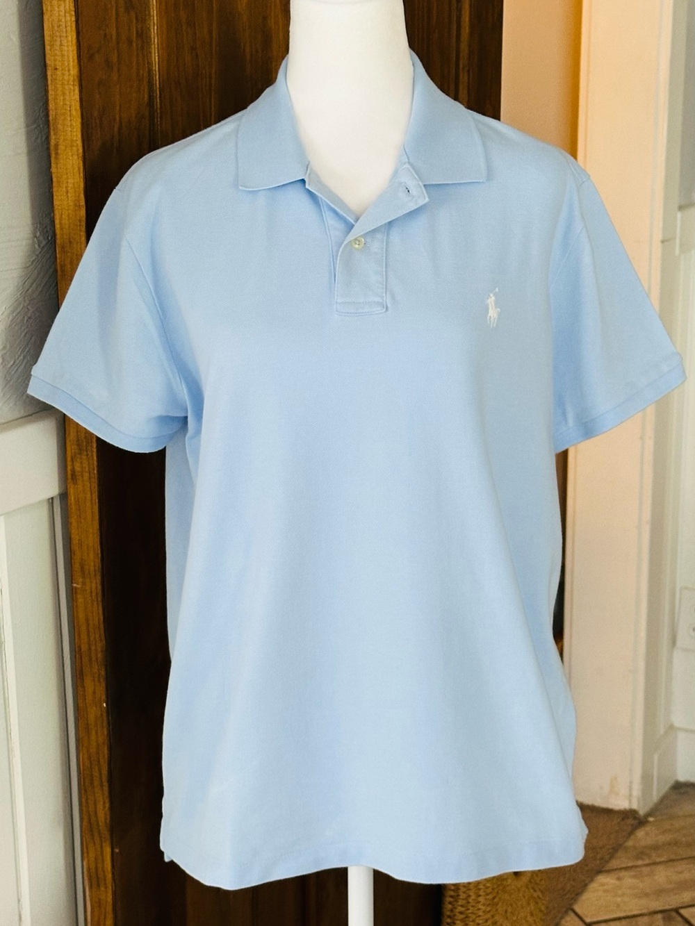 Polo Ralph Lauren Women’s Polo Classic Fit Light Blue Short-Sleeve - Picture 2 of 6